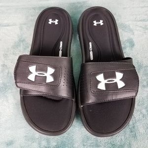 Under Armour Foam Cushion Black Slide Mens Size 8